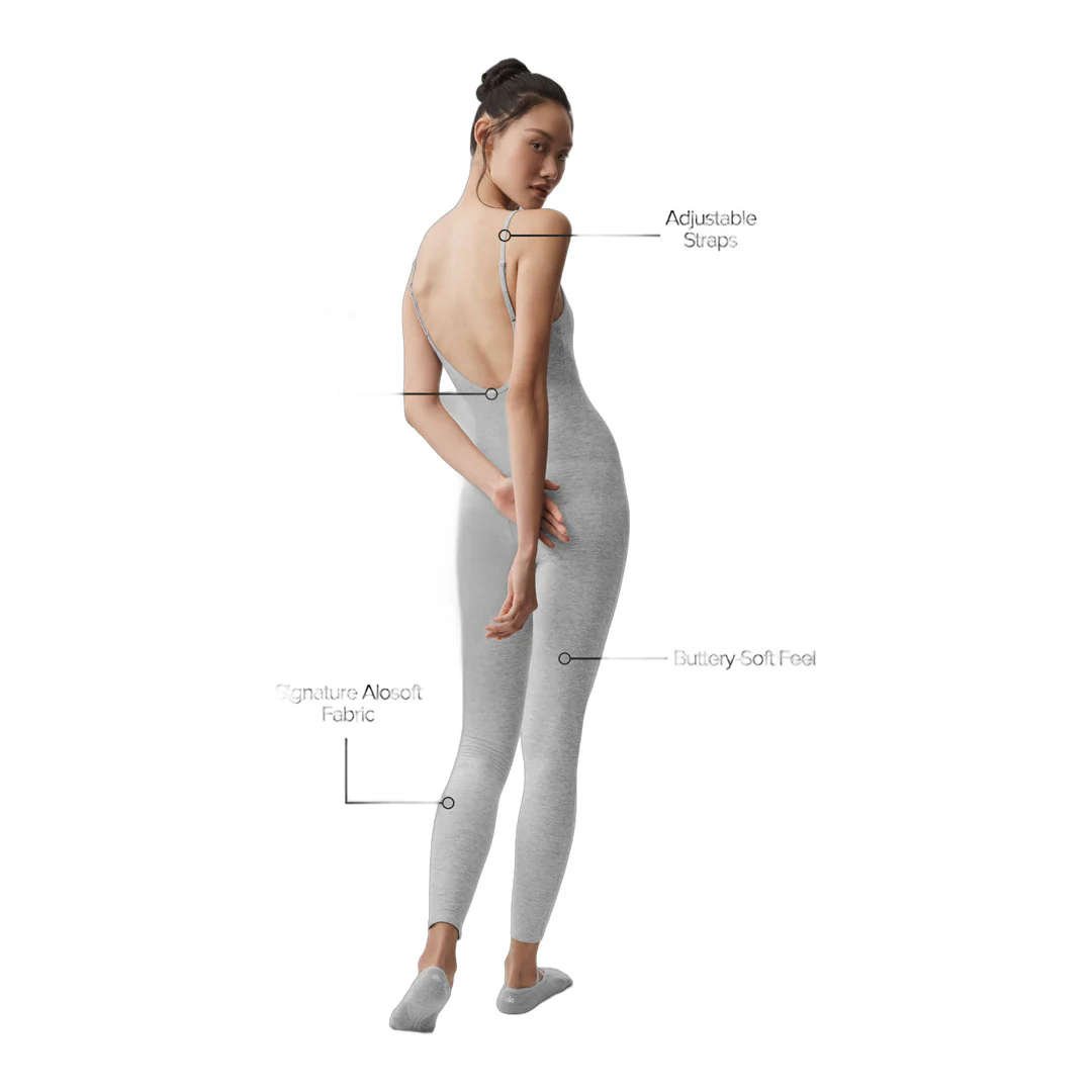 alo Alosoft One And Done Onesie - Athletic Heather Grey - Image 2