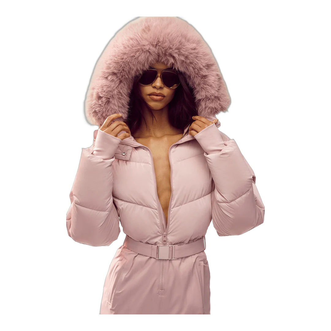 alo Polar Star Ski Suit - Pink Champagne - Image 4