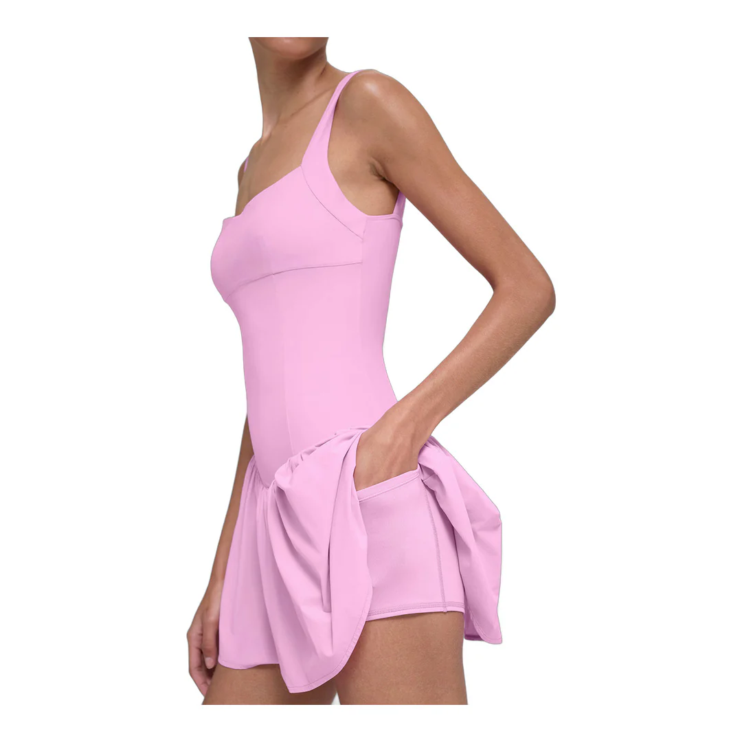 alo Alosoft Break Point Tennis Dress - Candy Heart Pink - Image 2