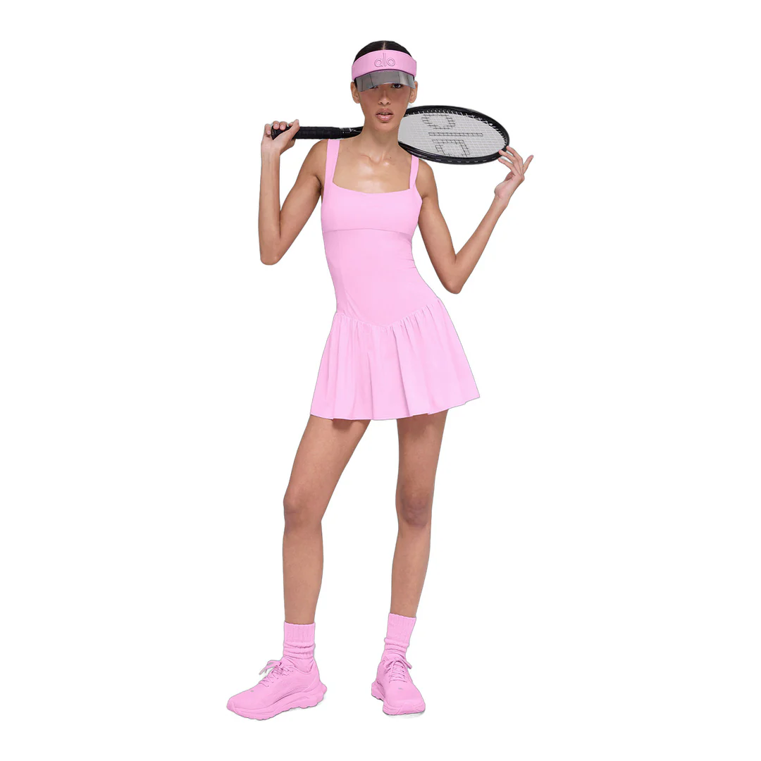 alo Alosoft Break Point Tennis Dress - Candy Heart Pink - Image 5