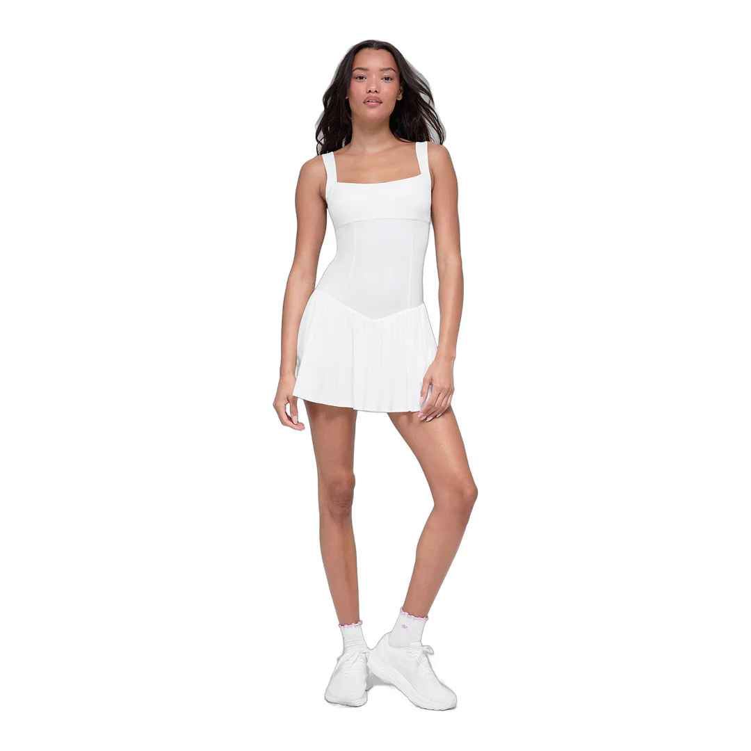 alo Alosoft Break Point Tennis Dress - White - Image 5