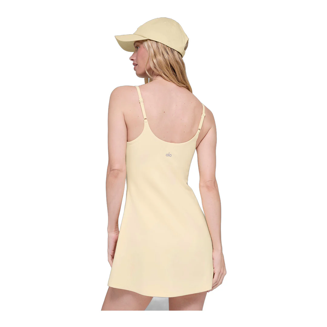 alo Alosoft Encore Tennis Dress - Candlelight Yellow - Image 4