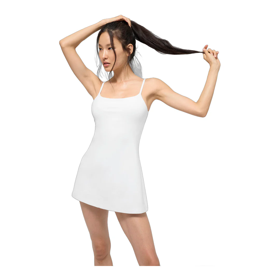 alo Alosoft Encore Tennis Dress - White - Image 3