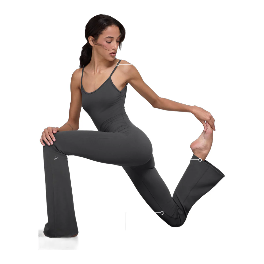 alo Airbrush Bootcut One And Done Onesie - Anthracite - Image 2