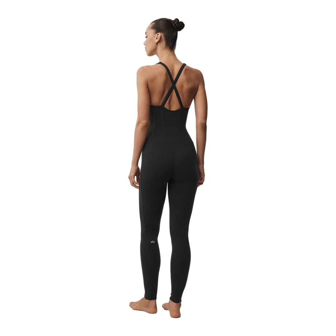 alo Airbrush Sparks Fly Corset Onesie - Black - Image 5