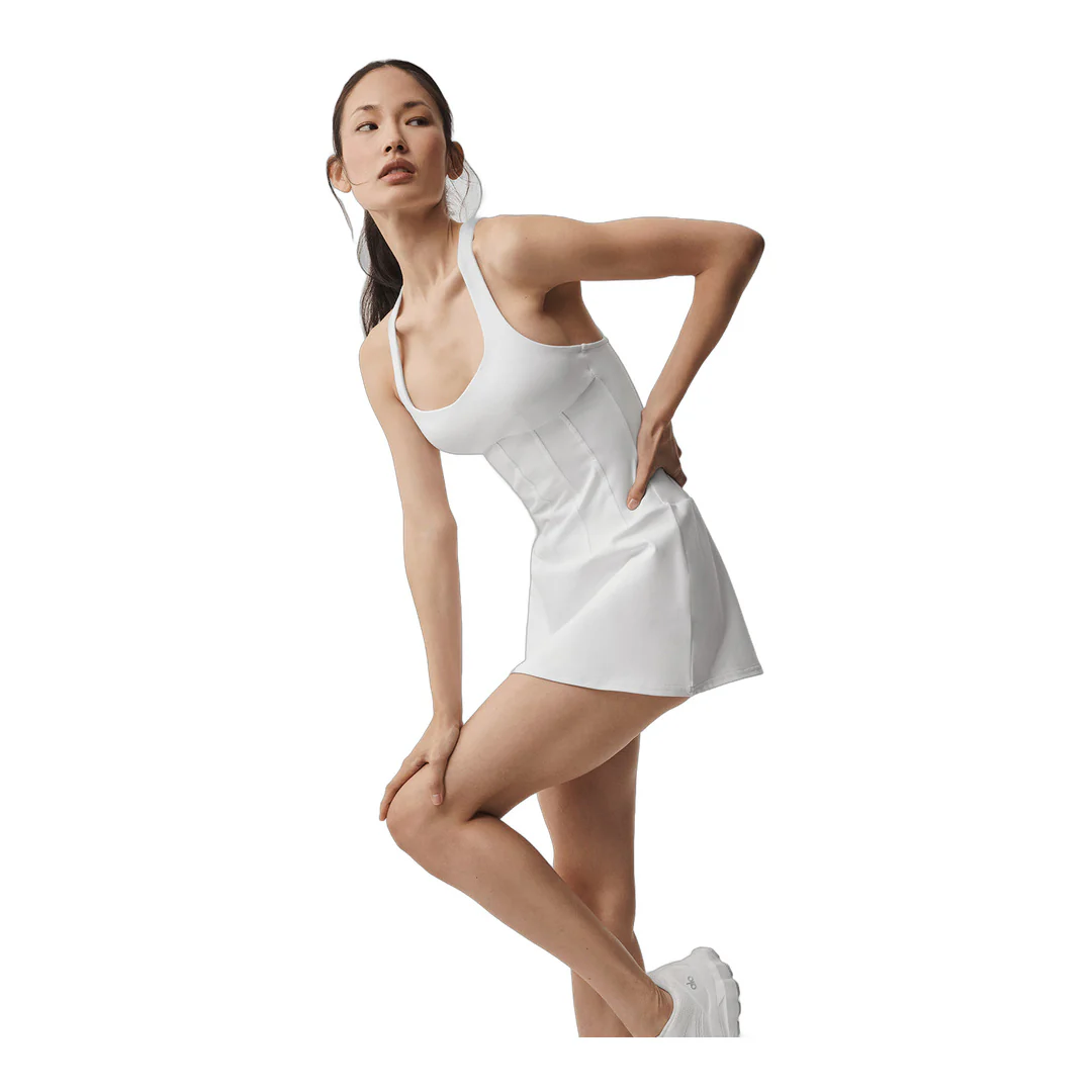 alo Airbrush Sparks Fly Corset Tennis Dress - White - Image 3