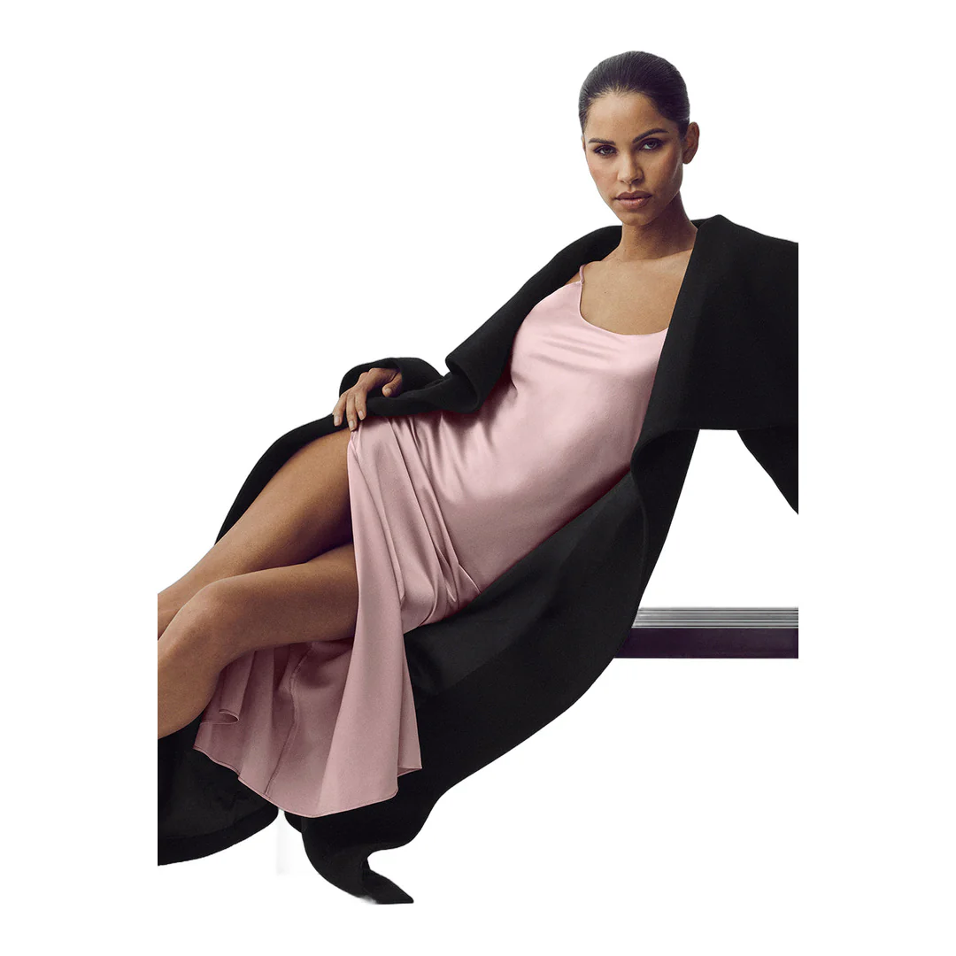 alo Silk Luminous Slip Dress - Pink Champagne - Image 5