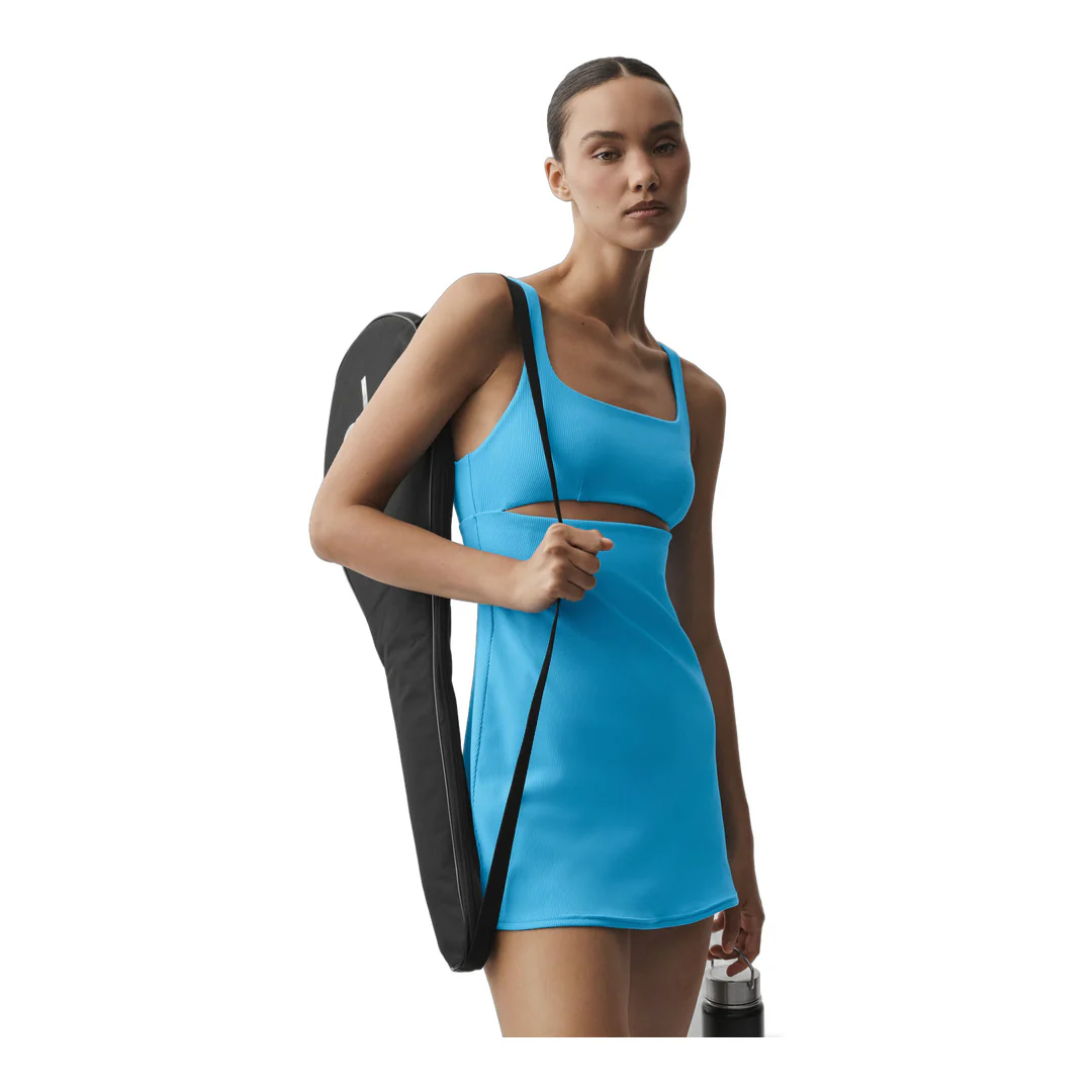 alo Slice Tennis Dress - Azure Blue - Image 4