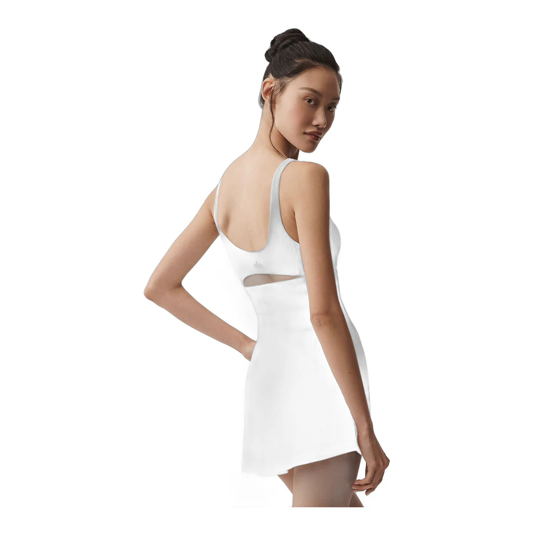 alo Slice Tennis Dress - White - Image 4