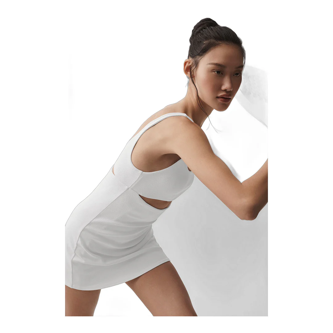 alo Slice Tennis Dress - White - Image 5