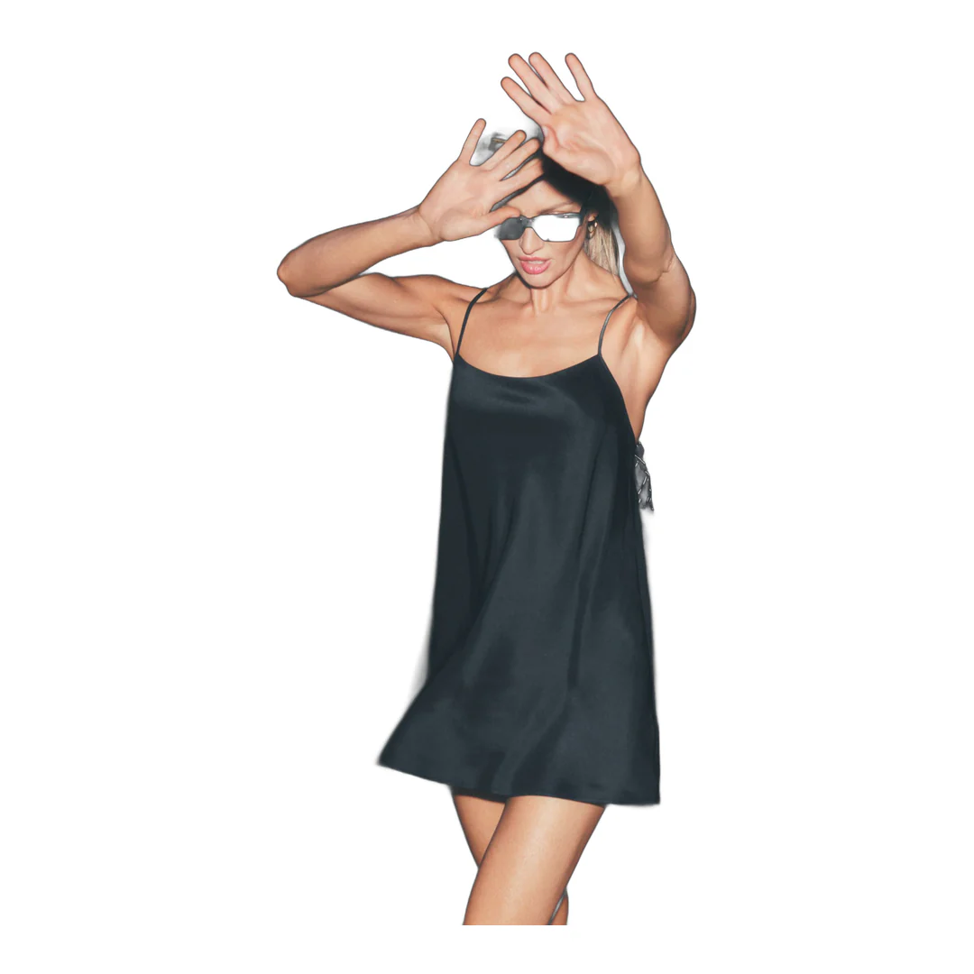 alo Silk Blend Radiance Dress - Black
