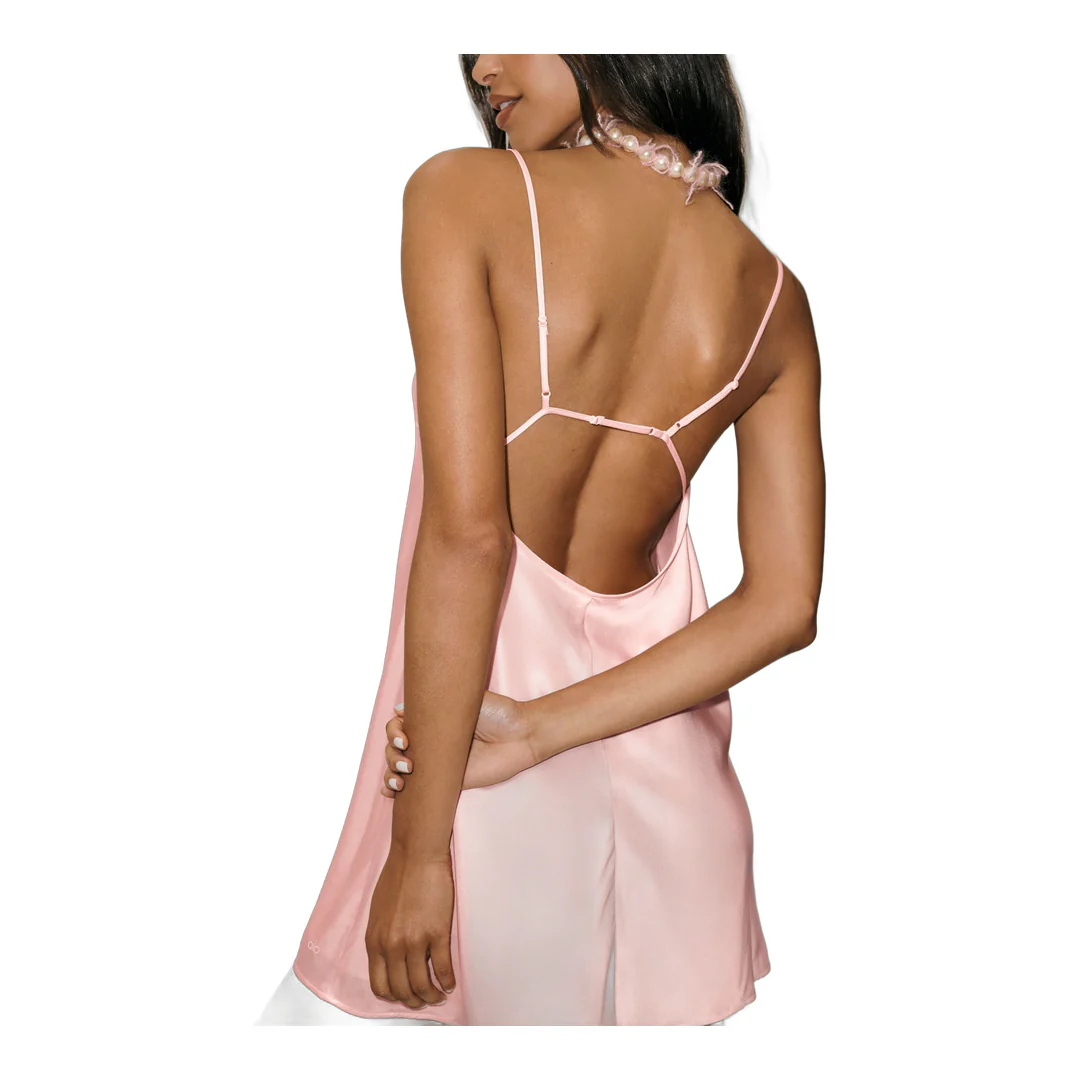 alo Silk Blend Radiance Dress - Sundrenched Pink - Image 5