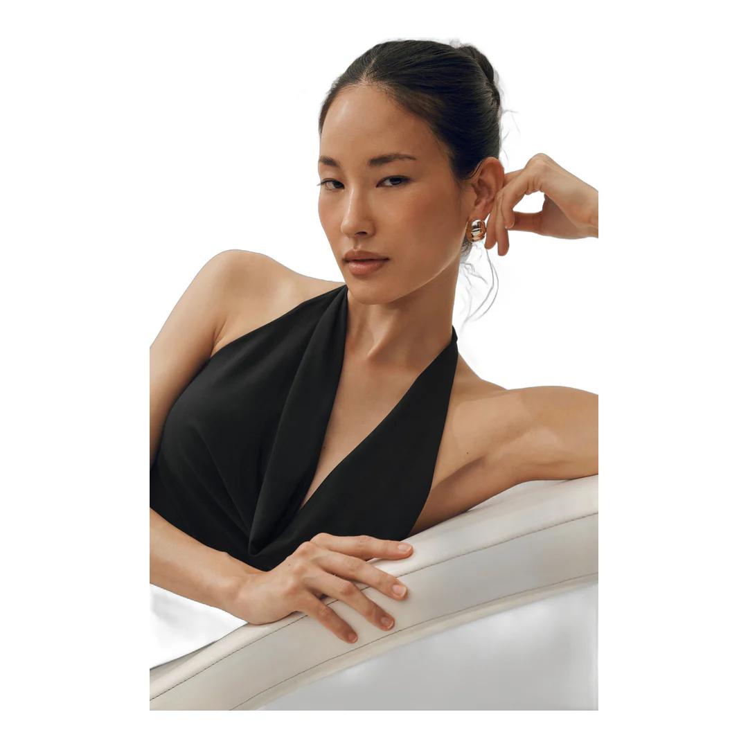 alo Summer Soiree Halter Maxi Dress - Black - Image 6