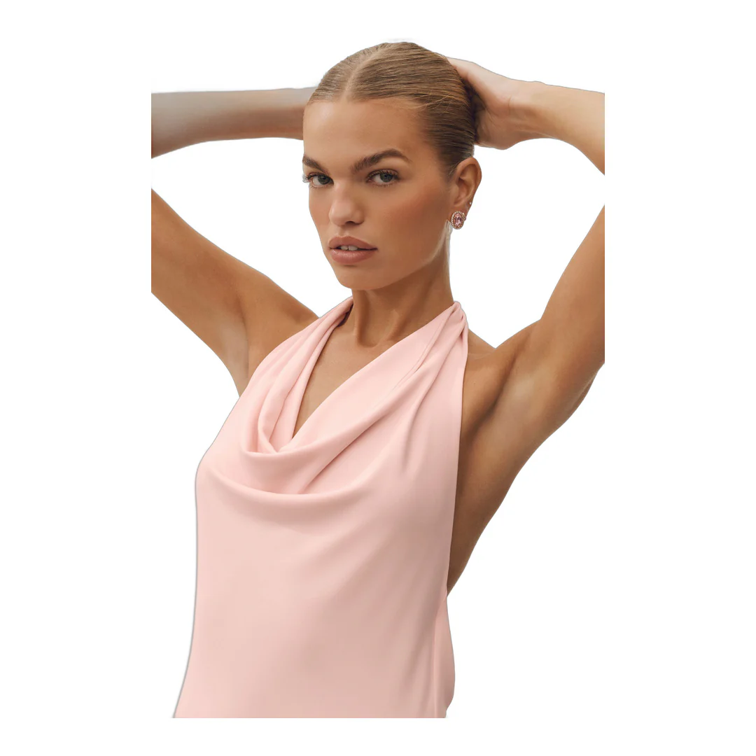 alo Summer Soiree Halter Maxi Dress - Sundrenched Pink - Image 3