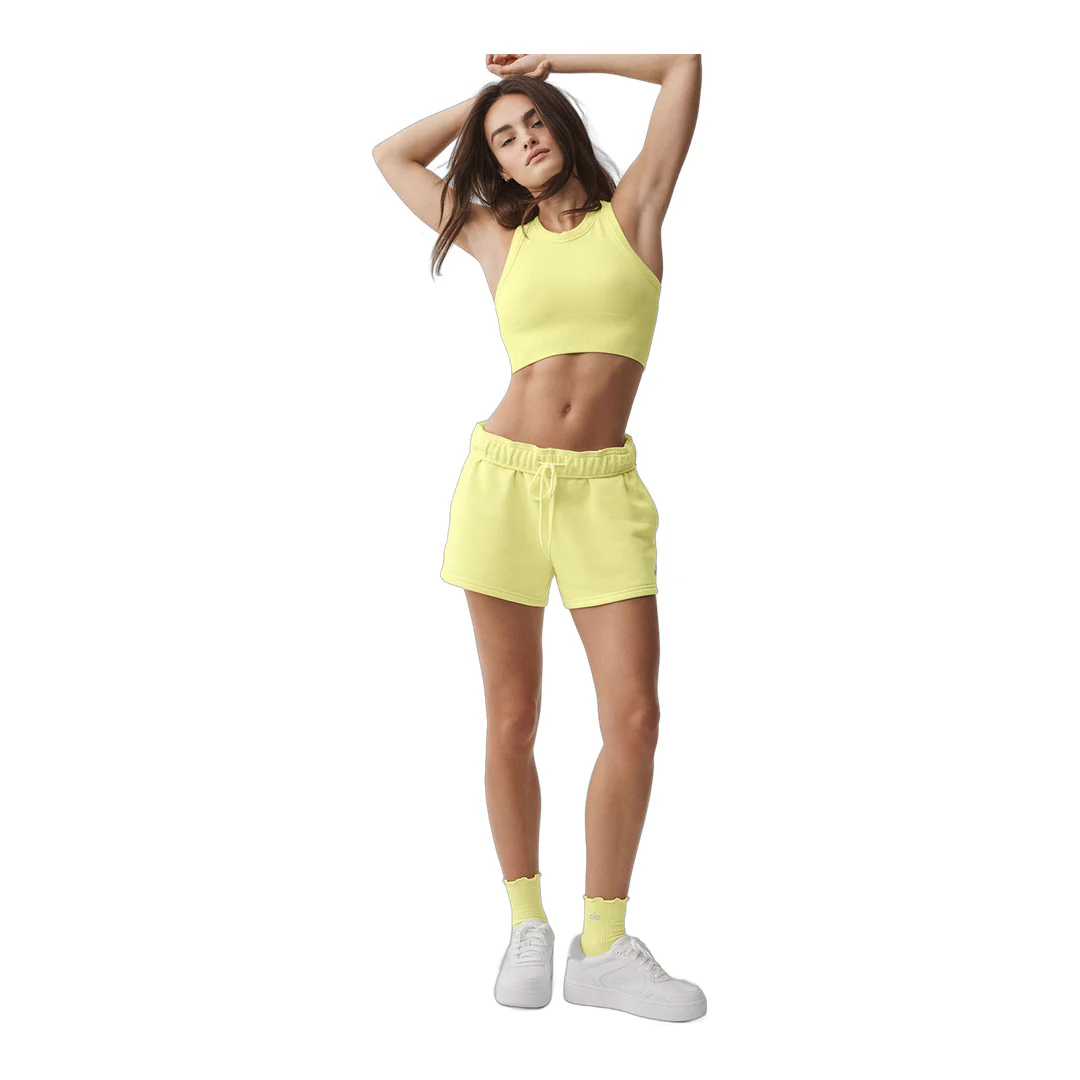 alo Seamless Delight High Neck Bra - Sunshine - Image 4