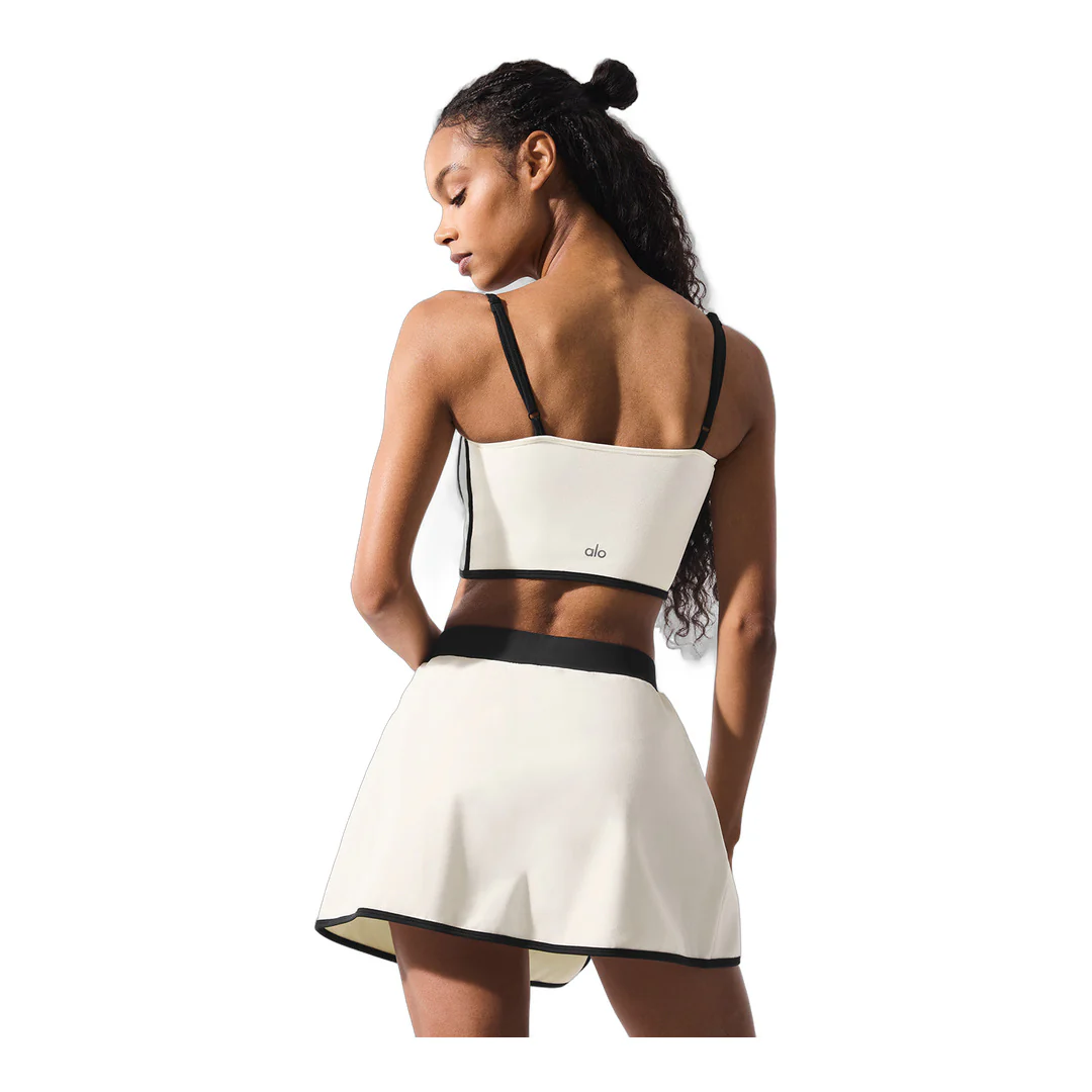 alo Airbrush Streamlined Bra Tank - Ivory/Black - Image 3