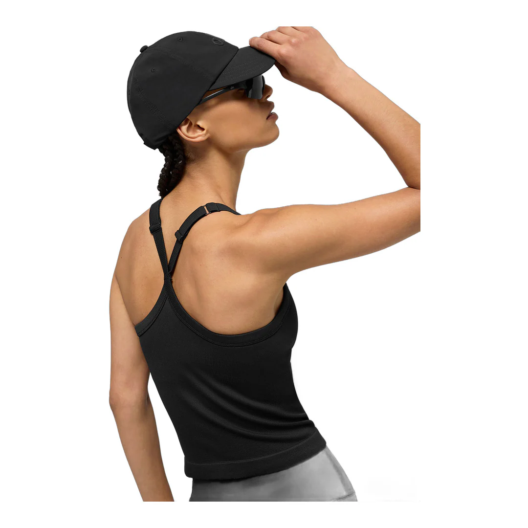 alo Seamless Ribbed Favorite Full Length Bra Tank - Black - Image 3