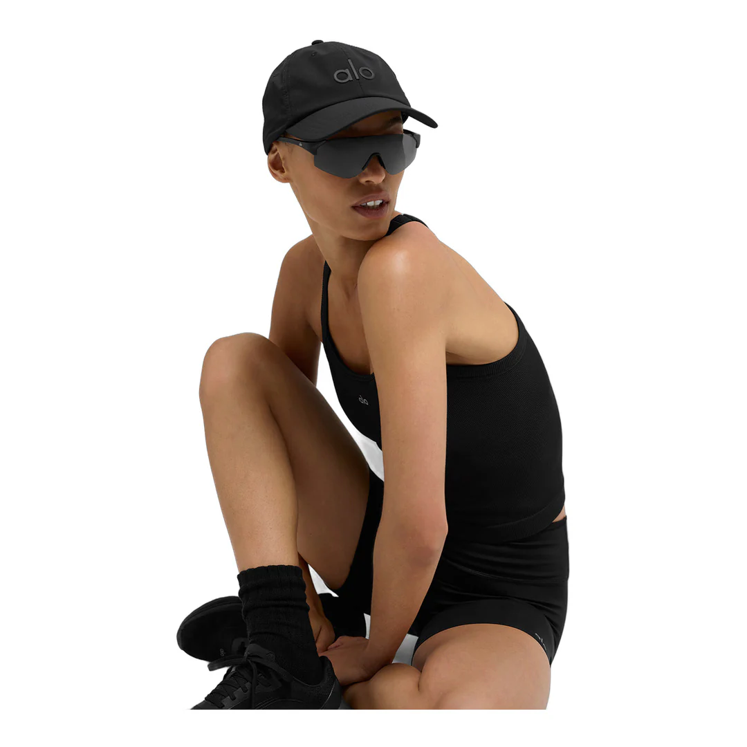 alo Seamless Ribbed Favorite Full Length Bra Tank - Black - Image 5