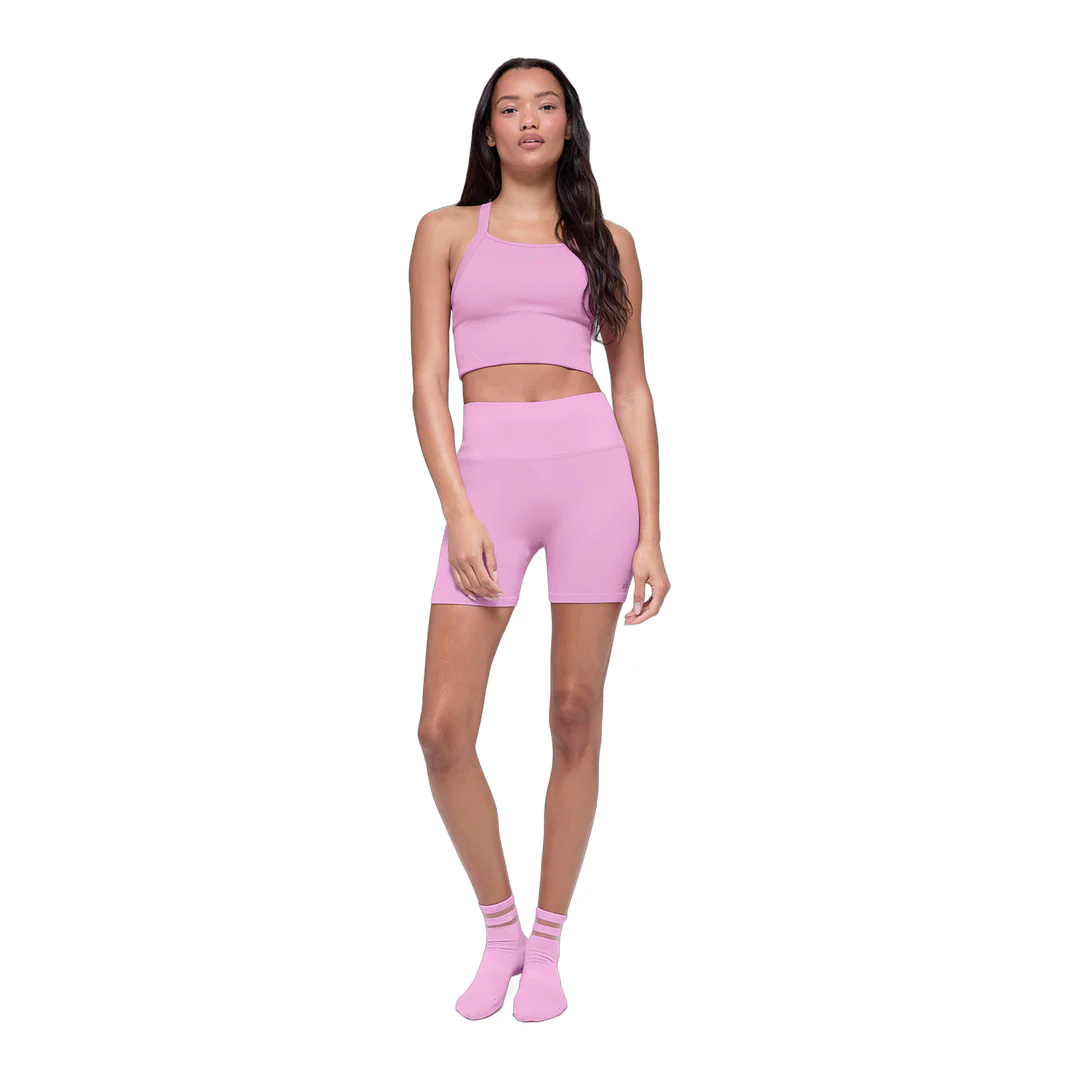 alo Seamless Ribbed Favorite Bra Tank - Candy Heart Pink - Image 6