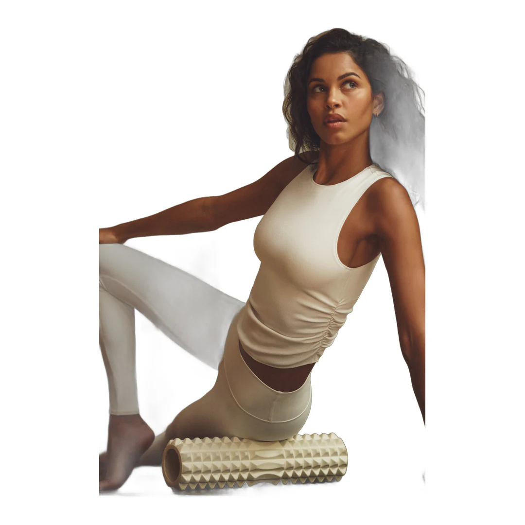 alo Ribbed En Pointe Tank - Ivory - Image 3