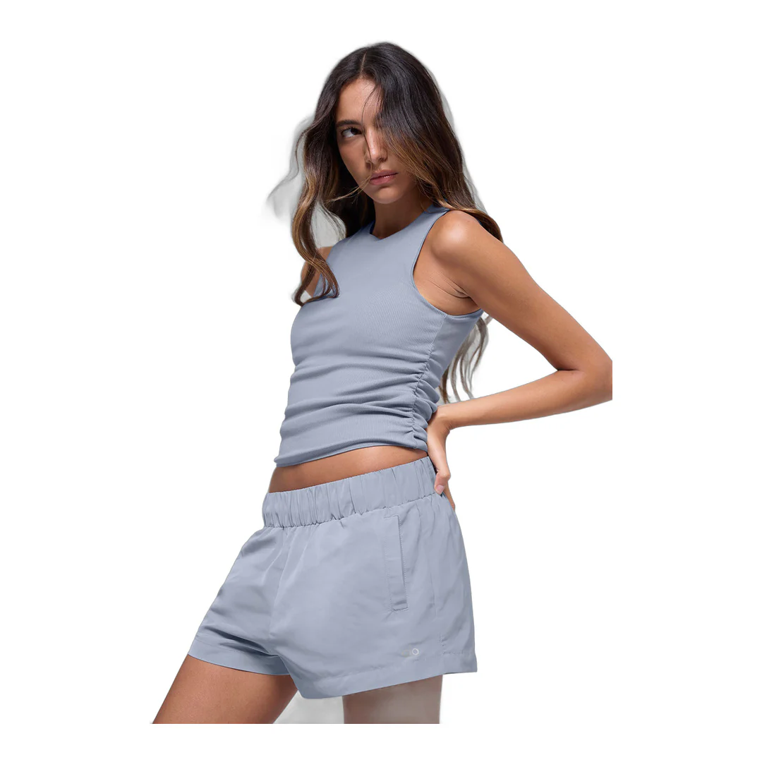 alo Ribbed En Pointe Tank - Winter Frost