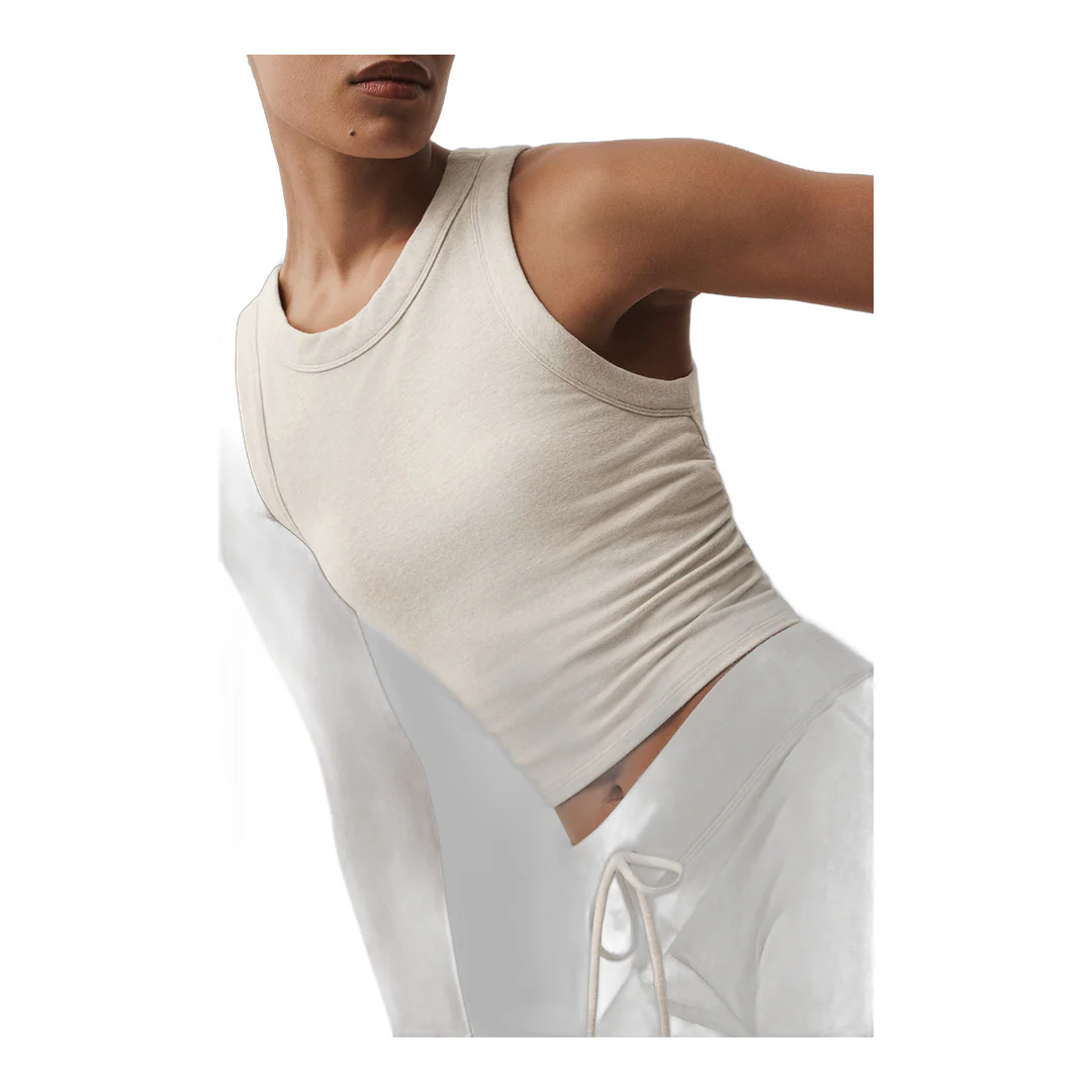 alo Sway Bra Tank - Oatmeal Heather - Image 4