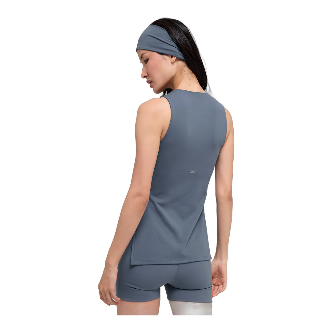 alo ALO Softsculpt Precision Full Length Bra Tank - Bluestone - Image 2
