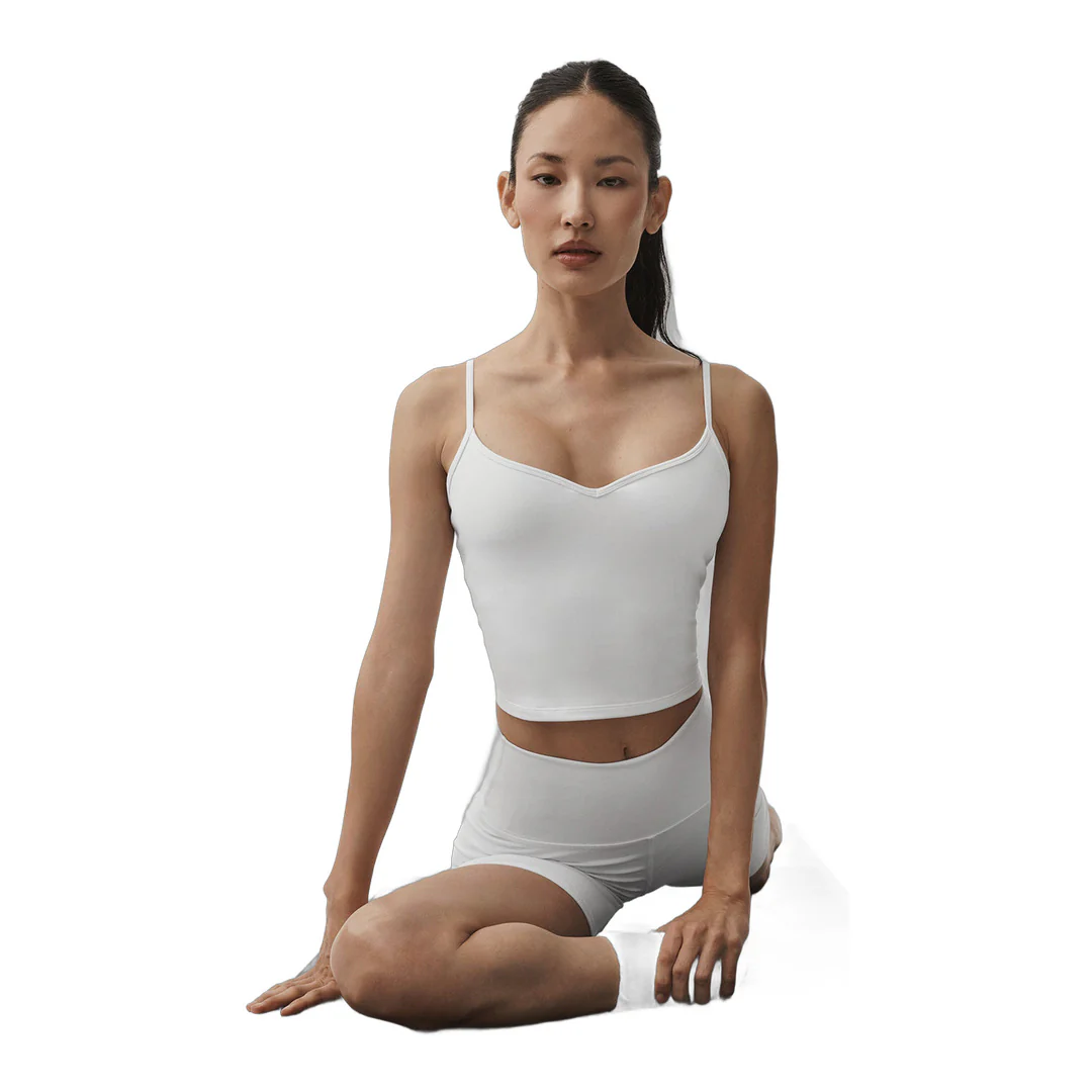 alo Airbrush Refined Bra Tank - White - Image 3