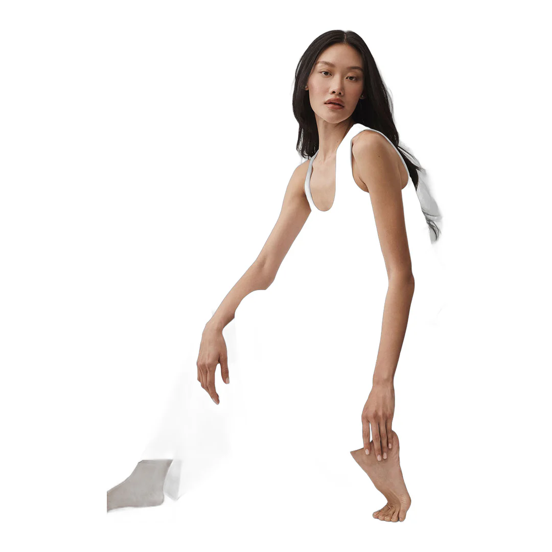alo ALO Softsculpt No Nonsense Bra Tank - White - Image 3