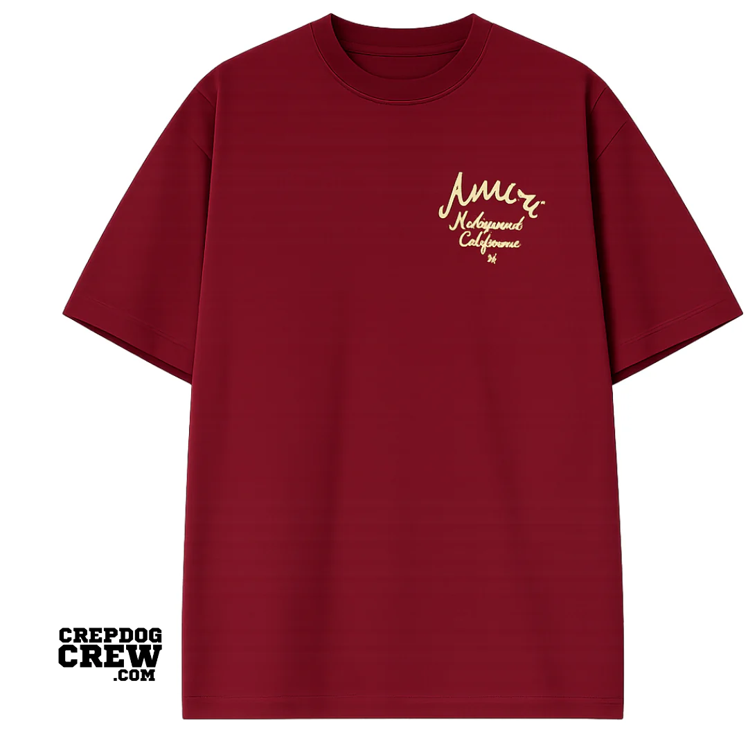 AMIRI HOLLYWOOD TEE BURGUNDY