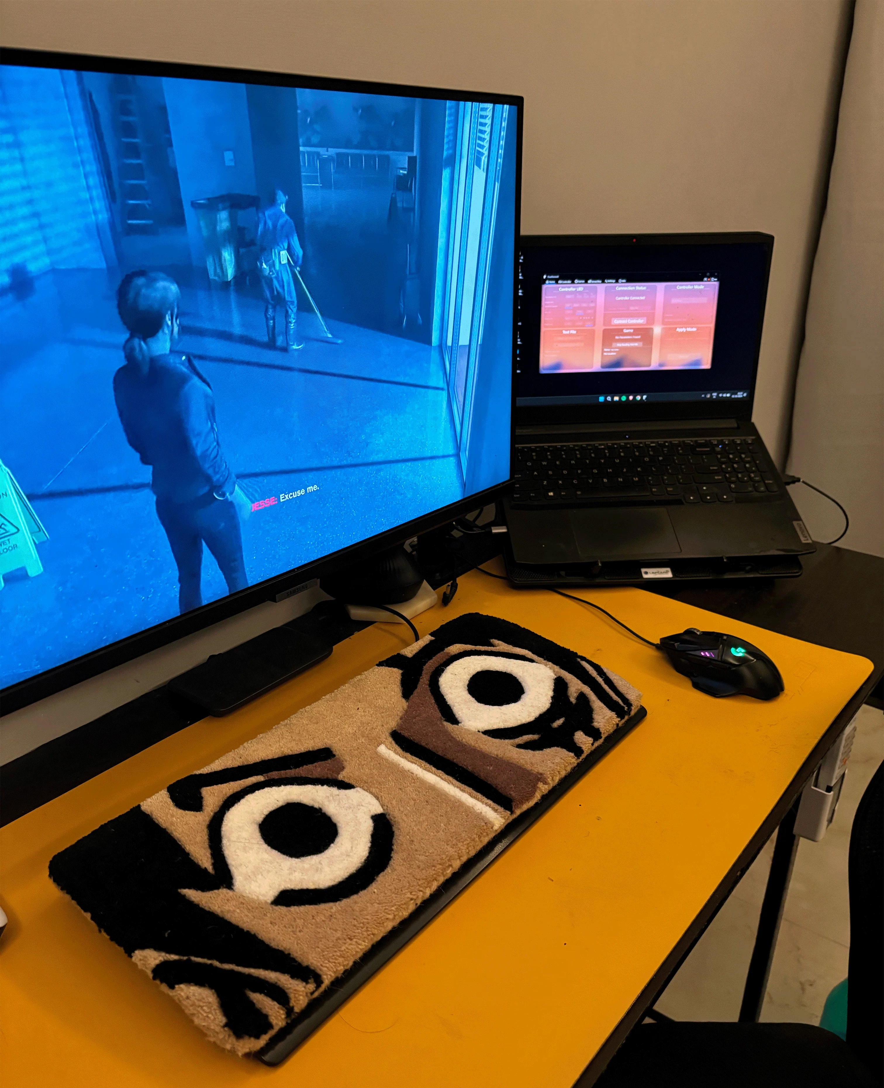 Anime eye Keyboard  Custom Rug