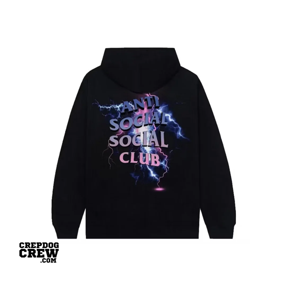 Anti Social Social Club Bolt From The Blue Hoodie Black - Image 2