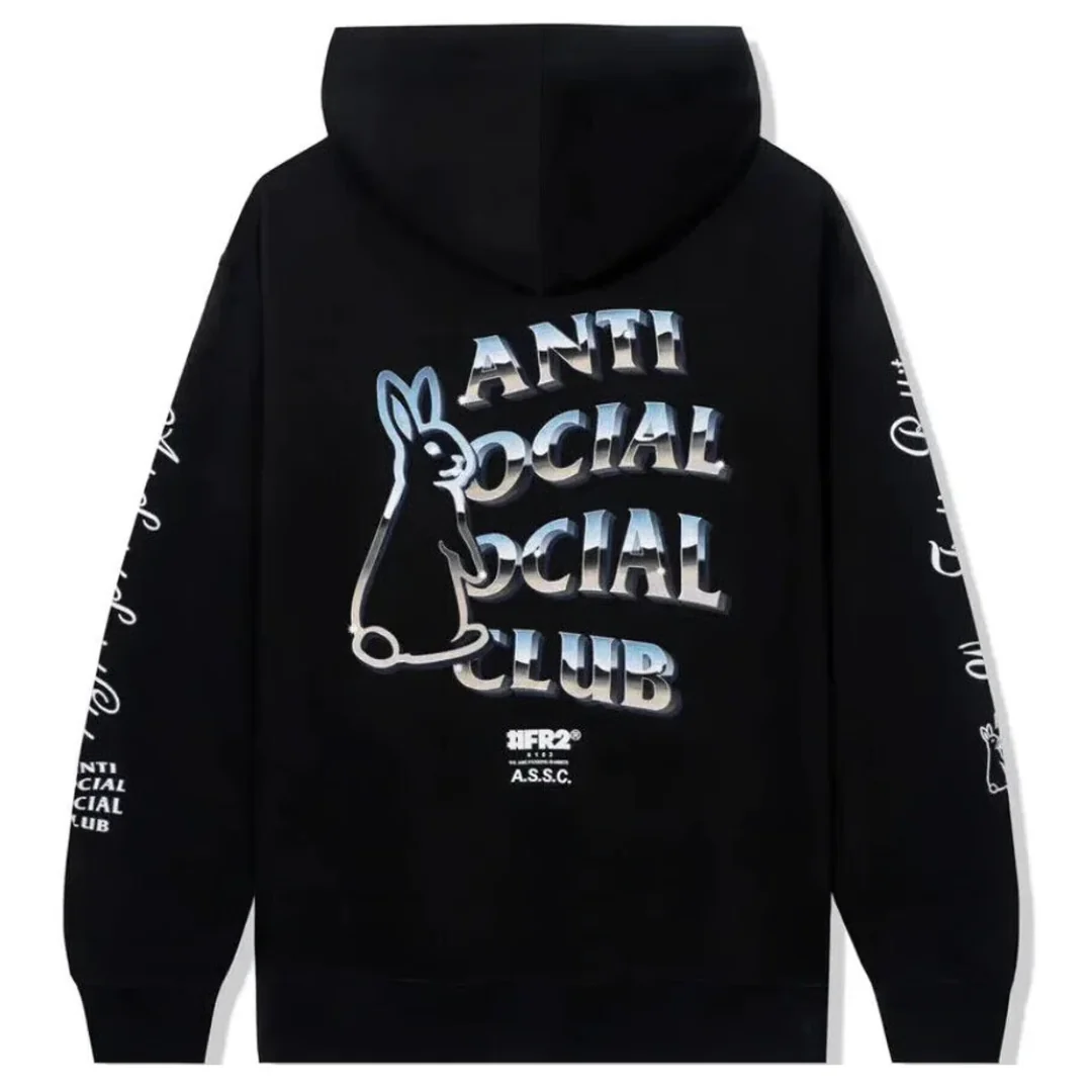 ANTI SOCIAL SOCIAL CLUB FR2 X MAGNETISM HOODIE BLACK - Image 2
