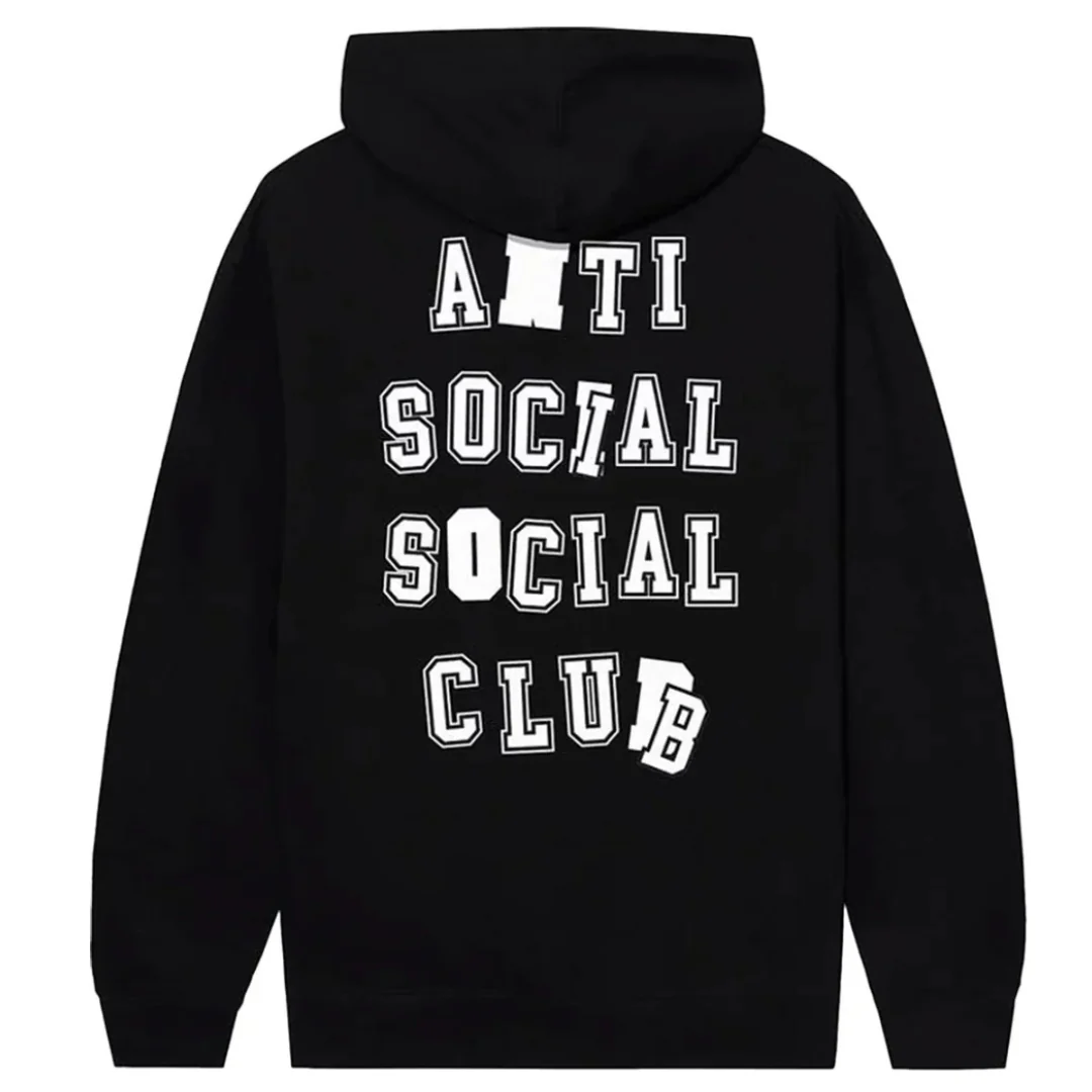 ANTI SOCIAL SOCIAL CLUB X 2 TONE ANTI COLLEGE HOODIE BLACK - Image 2