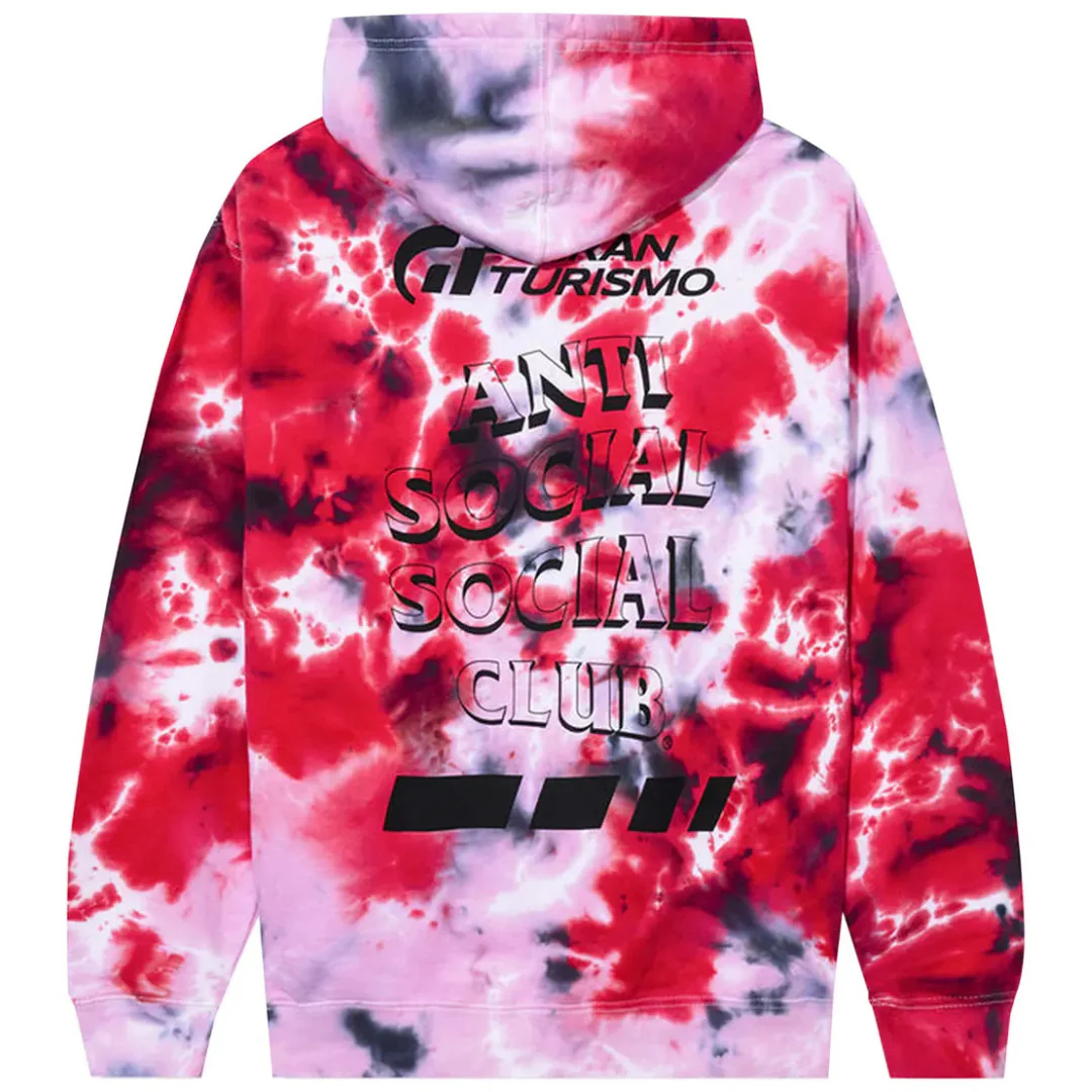 ANTI SOCIAL SOCIAL CLUB X GRAN TURISMO DYE HOODIE RED - Image 2