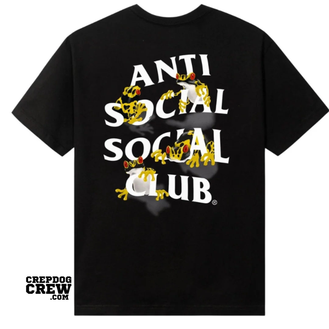 Anti Social Social Club Yellow Banded Tee Black - Image 2