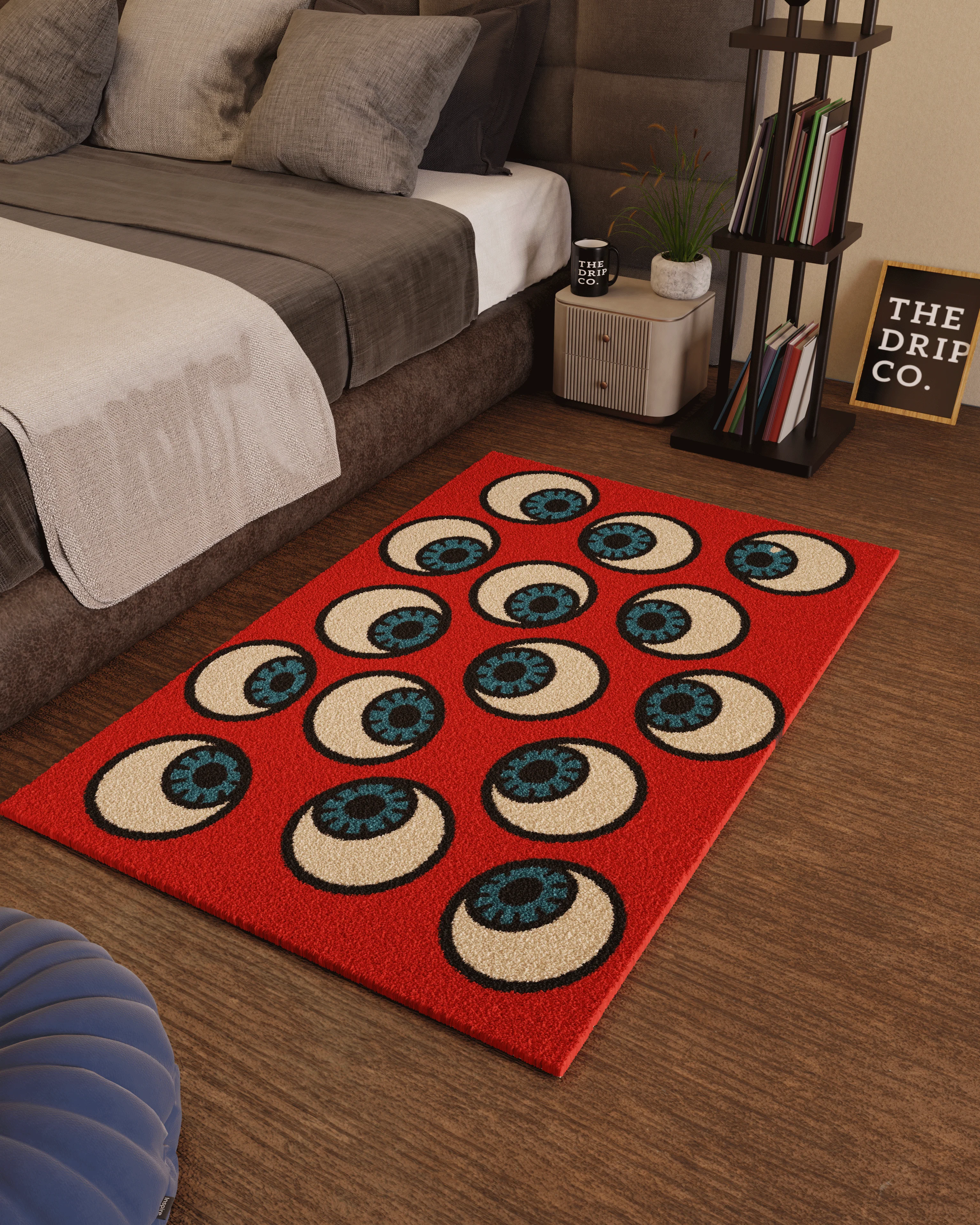 Anxiety eye emotion Tufted Custom Rug - Image 4