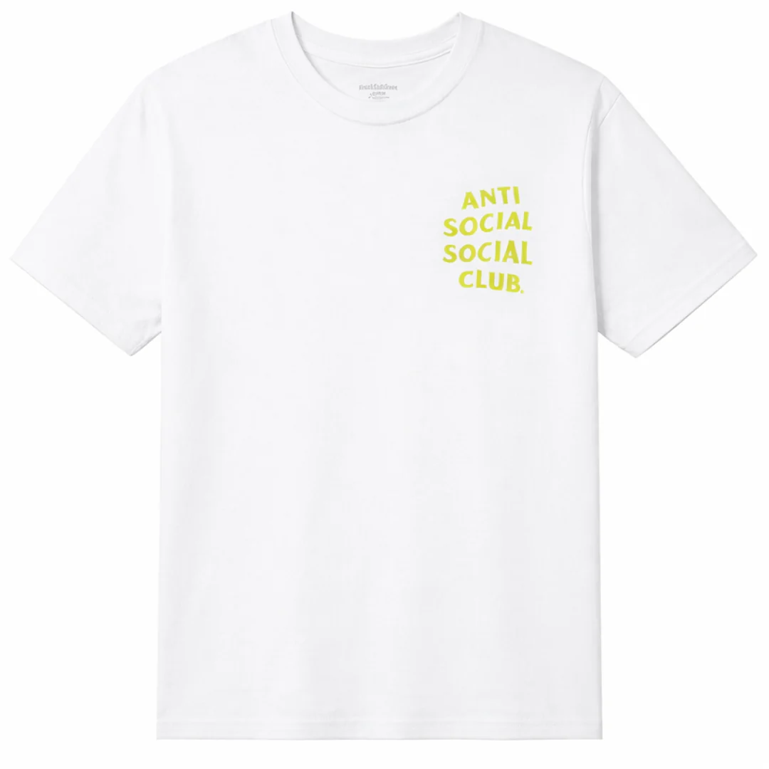 ASSC YELLOW BANDED TEE WHITE