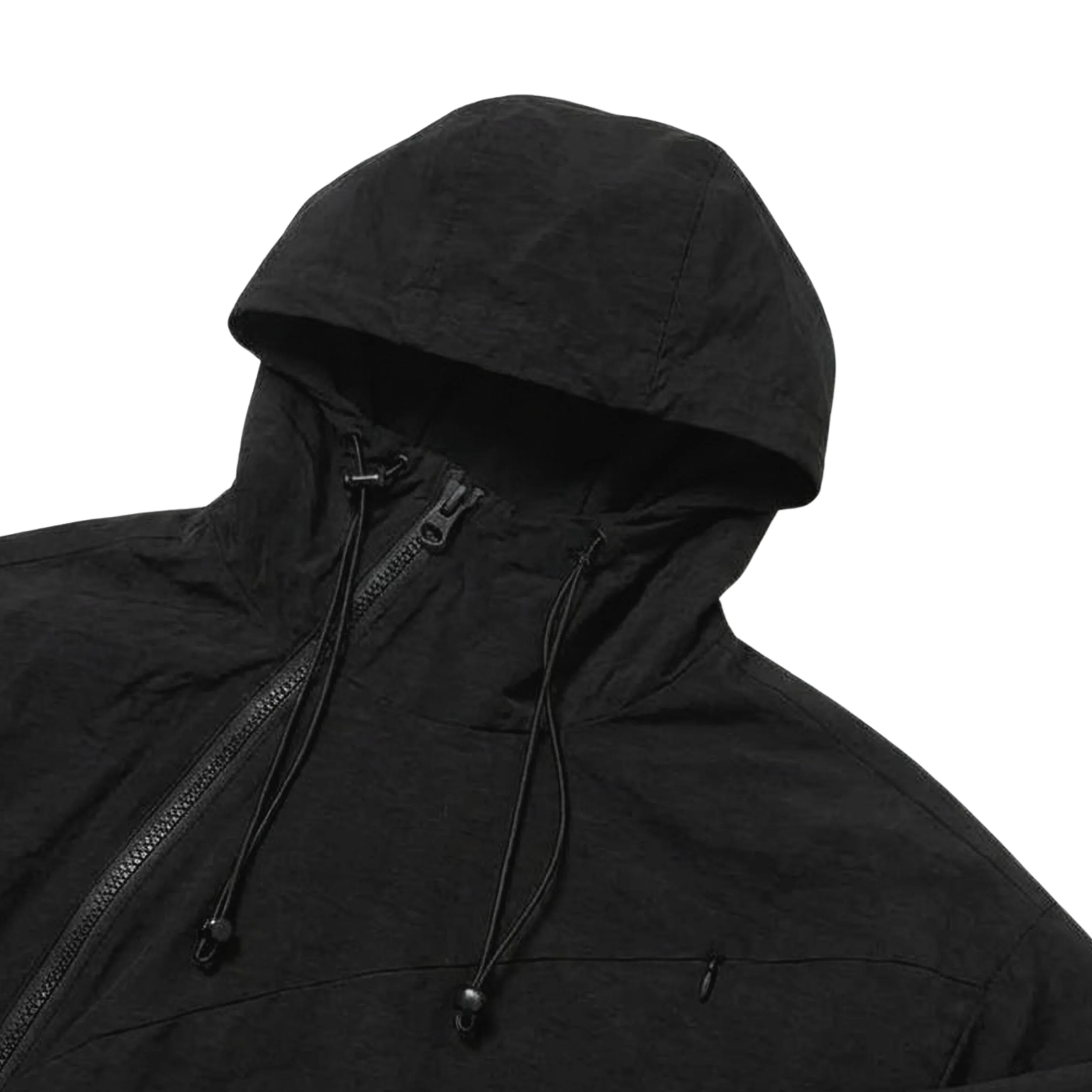 ASYMMETRIC SHELL JACKET- BLACK - Image 3