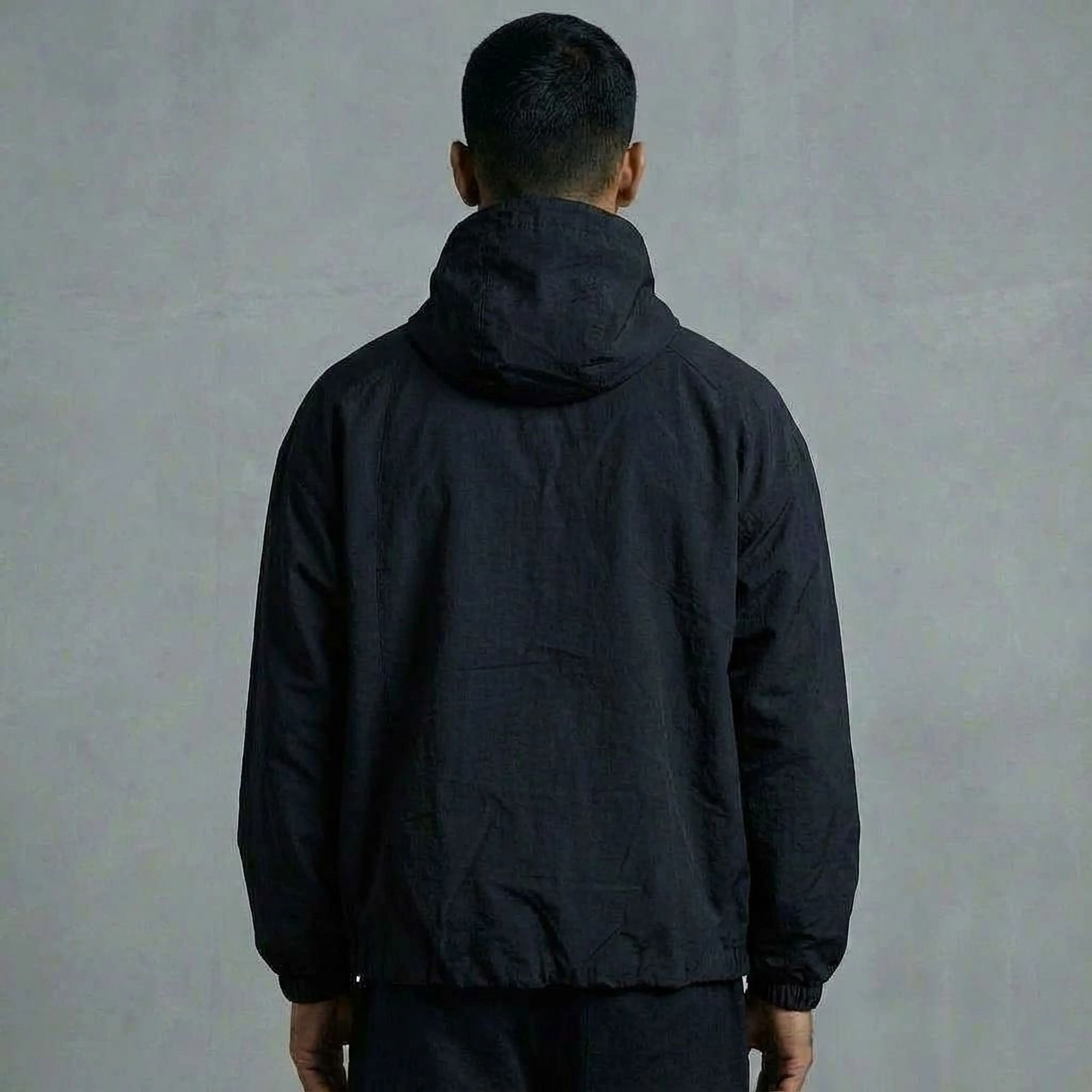 ASYMMETRIC SHELL JACKET- BLACK - Image 6