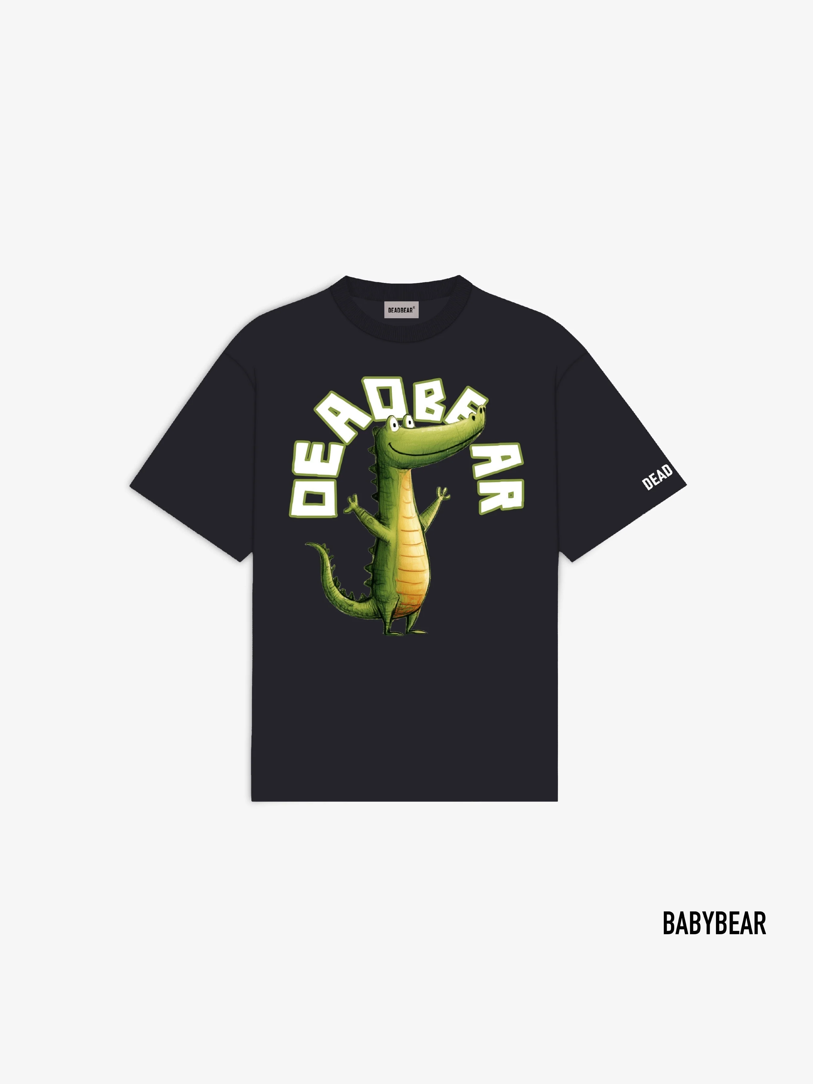 Babybear Dino Tee Black - for kids - Image 3