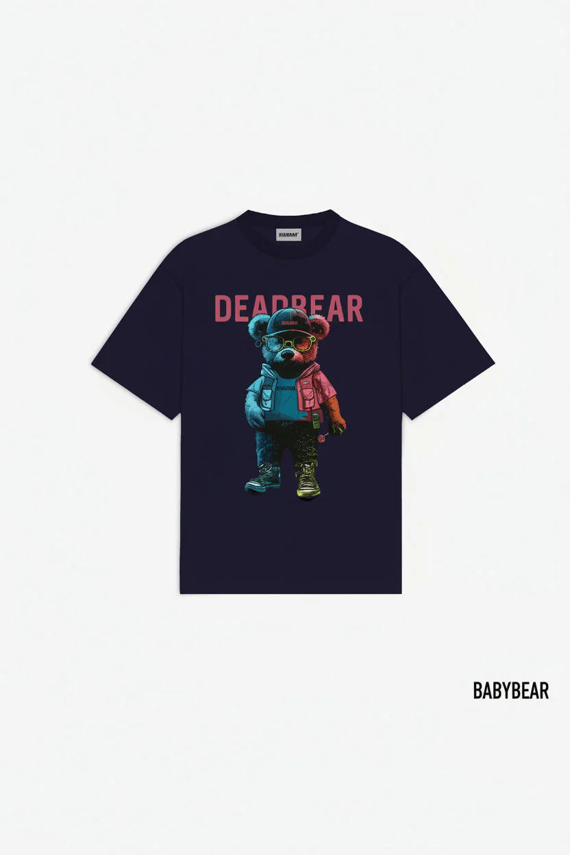 Babybear Ted Tee Navy - for kids - Image 3