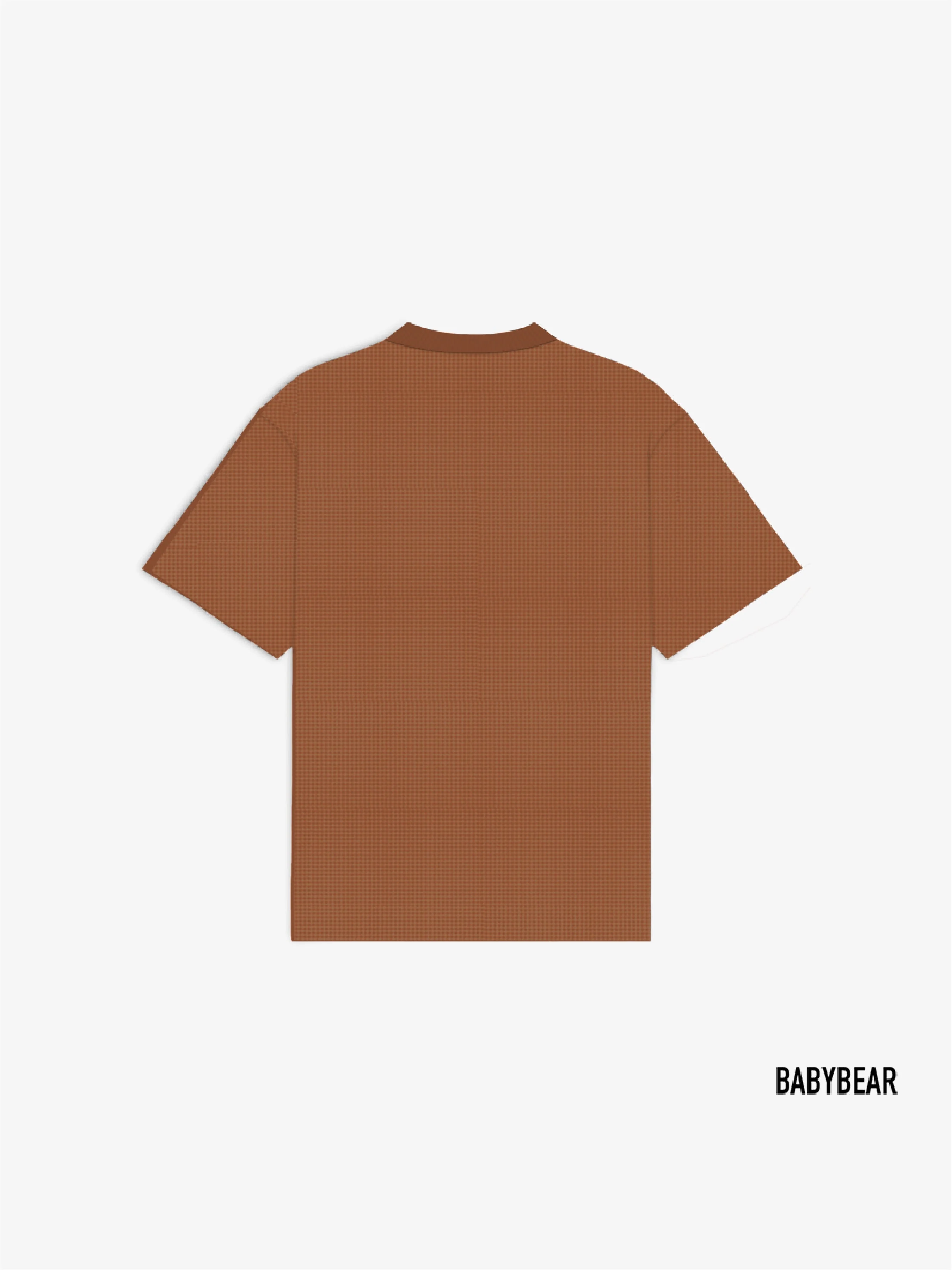 Babybear Waffle Tee Brown - for kids - Image 2