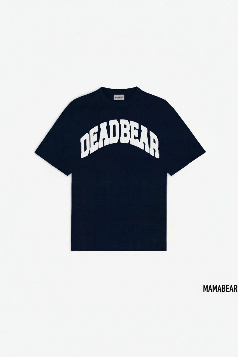 Babybear Waffle Tee Navy - for kids - Image 3