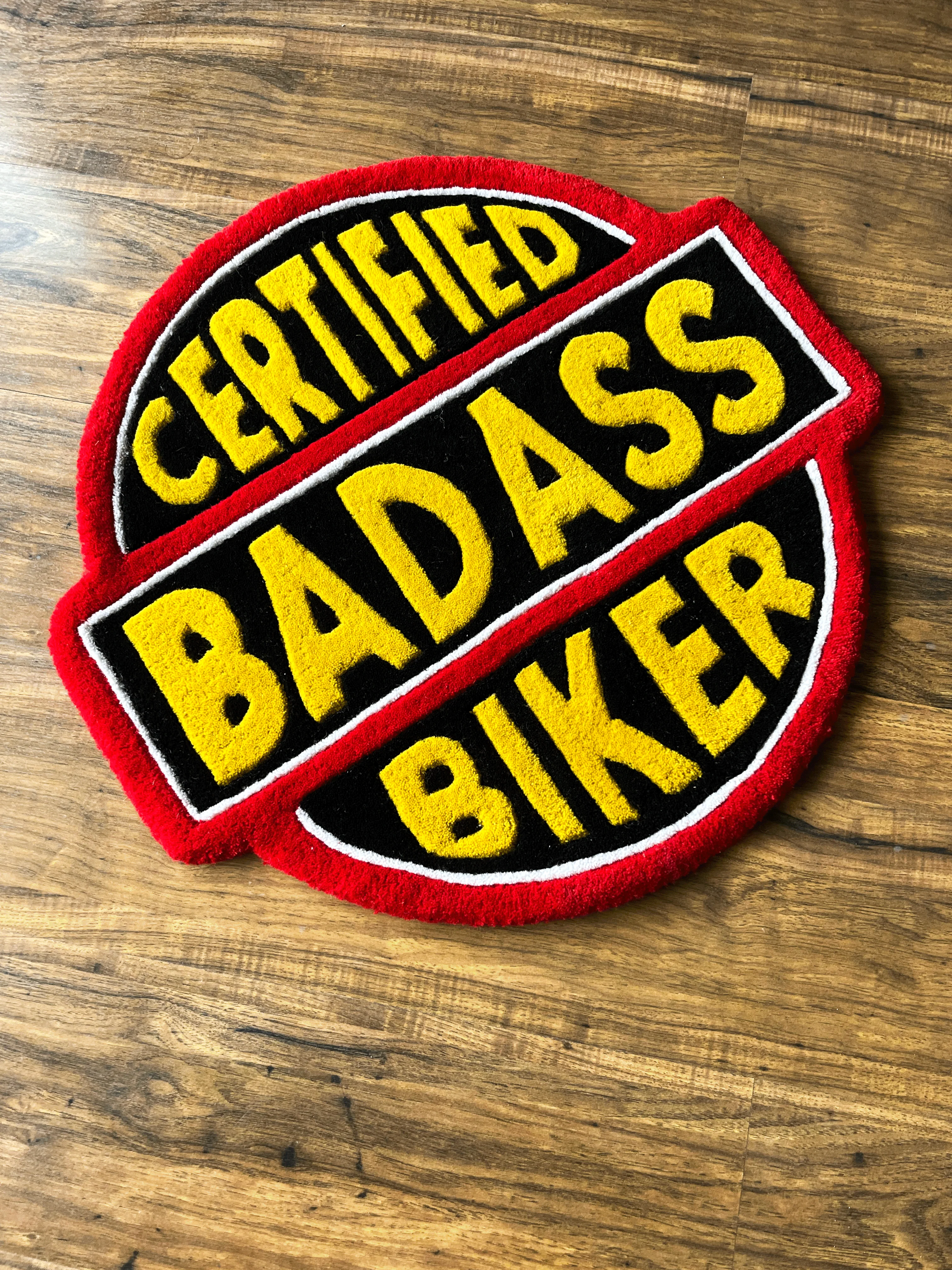 BadAss Biker Hand Tufted Custom Rug - Image 2