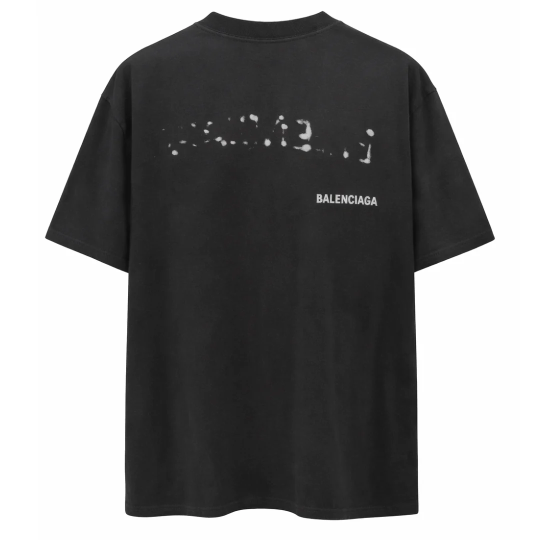 BALENCIAGA HAND DRAWN TEE BLACK