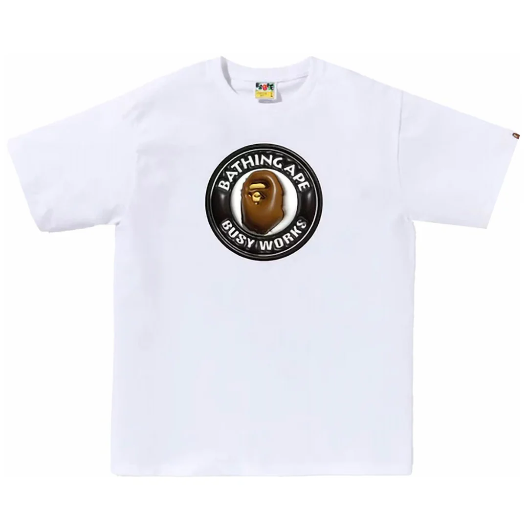 BAPE 3D Busy Works Tee White