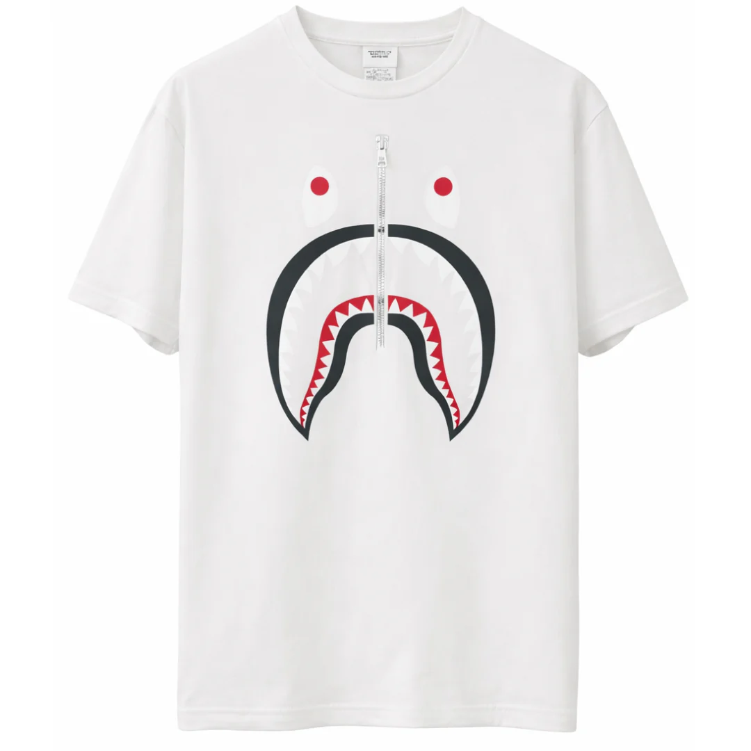 BAPE SHARK TEE WHITE