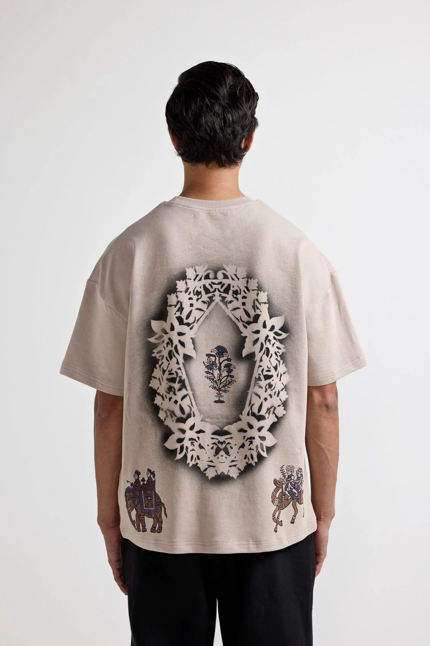 Baraat" Blockprinted T-shirt - Image 4