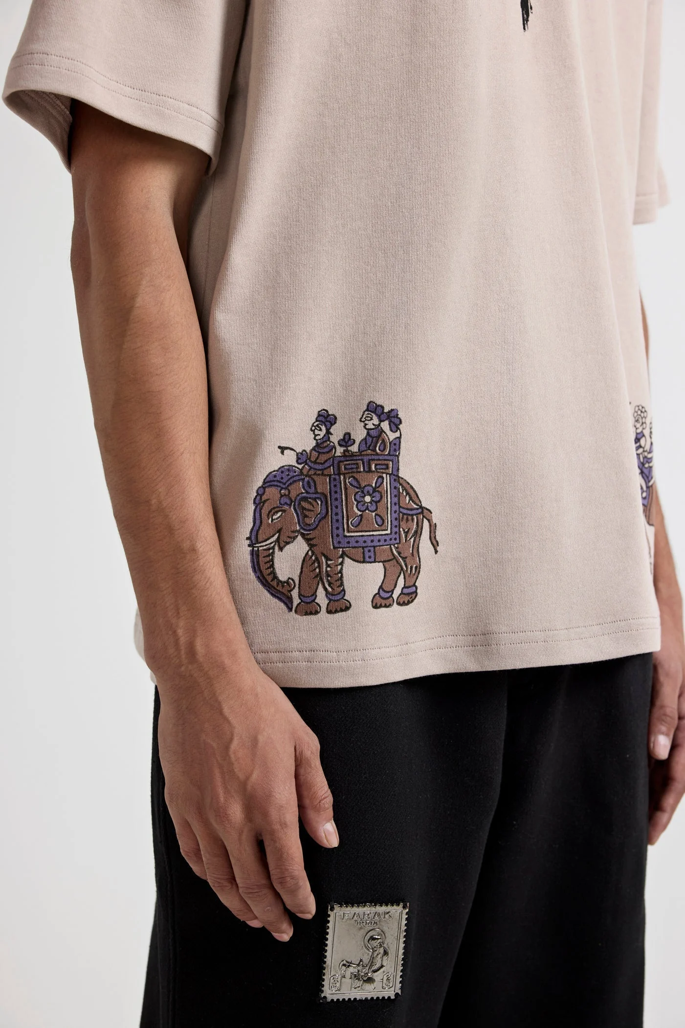 Baraat" Blockprinted T-shirt - Image 5